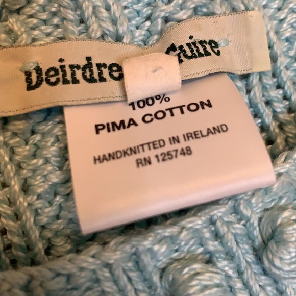 Deirdre Mcguire 100% Pima Cotton Handknitted in Ireland Pullover Sweater Size L - Picture 4 of 4